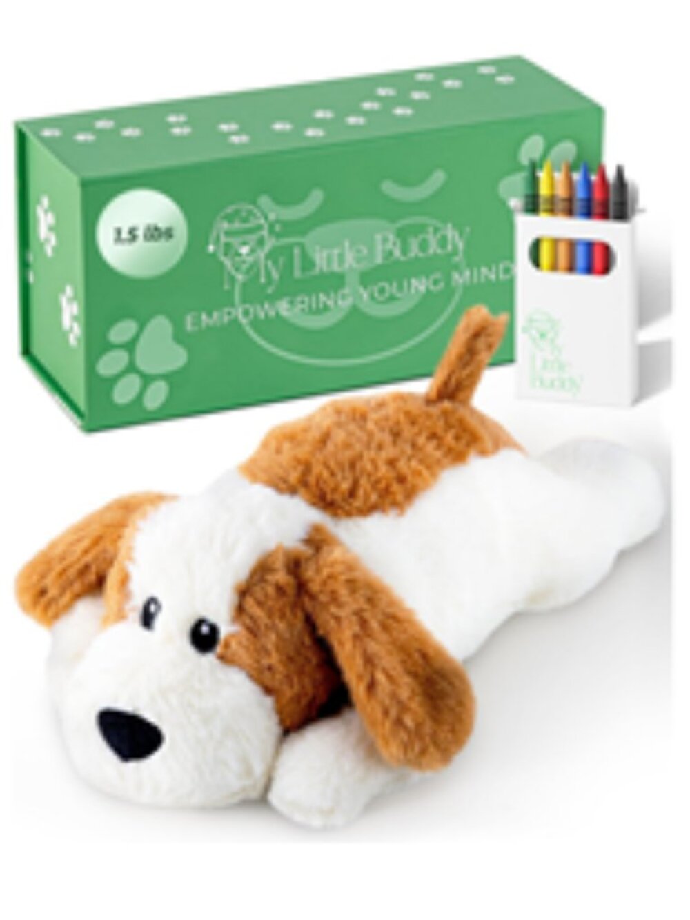 NEW! Heatable Weighted Plush Dog – Super Soft Security & Soothing Stuffed Animal